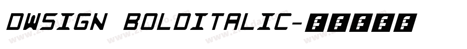 DWSign BoldItalic字体转换